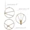Set of 3 Gold Stainless Steel Modern Wall Sconce, 8" x 8"